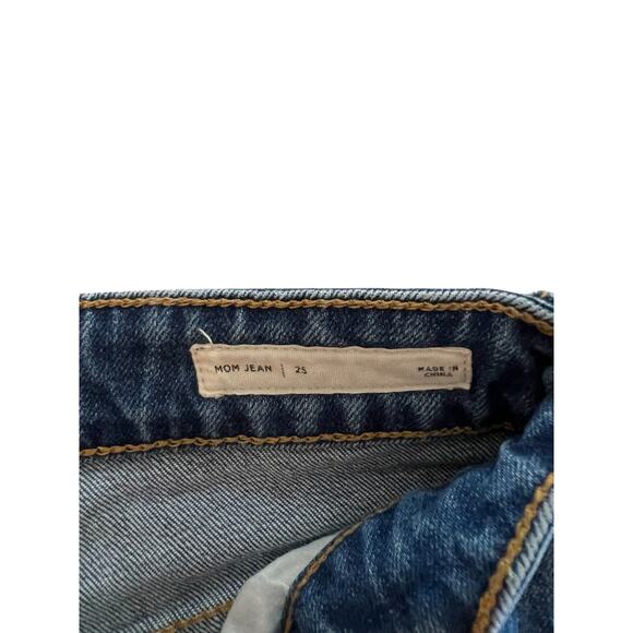 PacSun Mom Jeans Womens Size 25 High Rise Skinny Ankle Dark Wash Denim Stretch - Picture 4 of 4